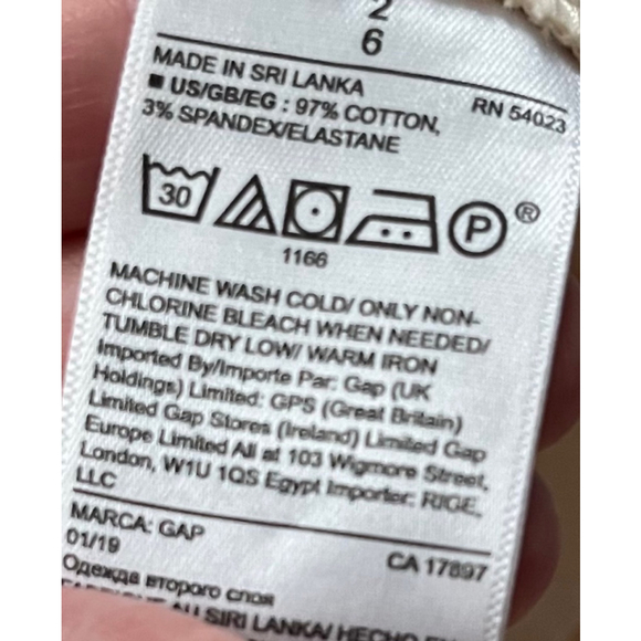 Gap girlfriend chino pants side stripe raw hem size 2 - Picture 10 of 11